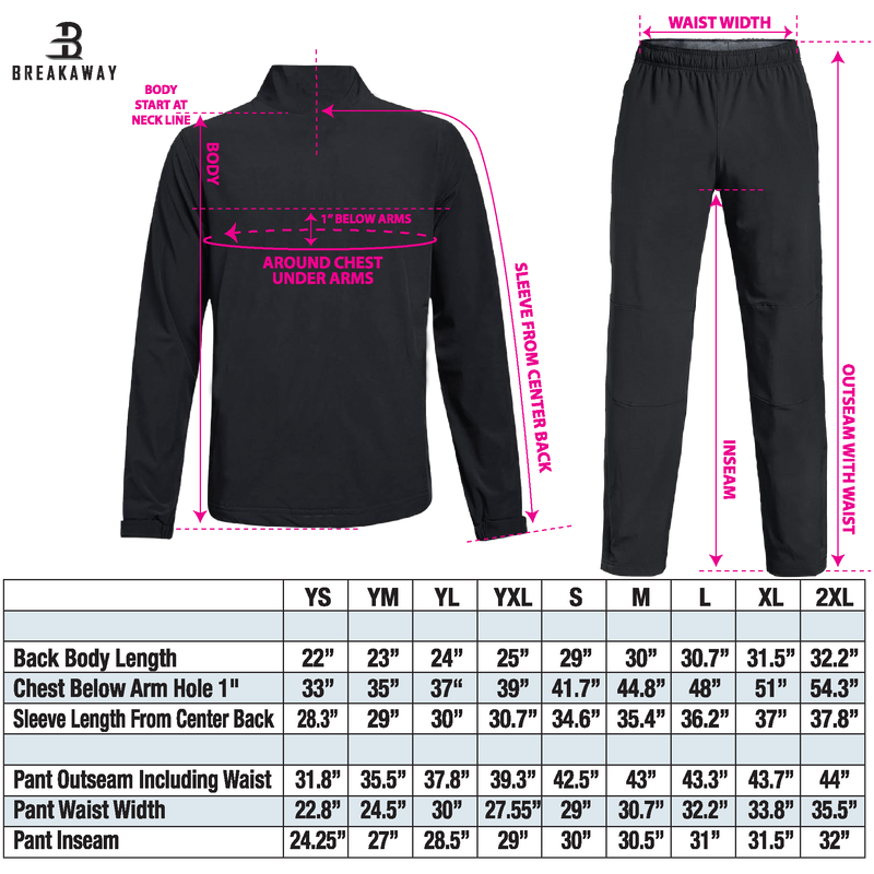Adult Breakaway Lightweight Warm Up Pants (Chicago Phantoms)