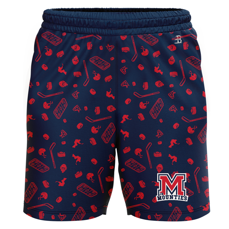 Jr. Mounties Adult Sublimated Pattern Shorts