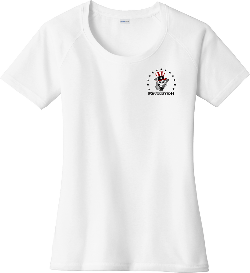 Phila Revolution Ladies PosiCharge Tri-Blend Wicking Scoop Neck Raglan Tee