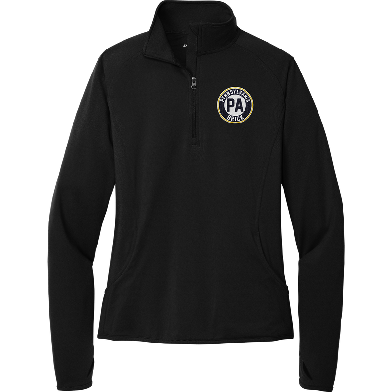 PA Brick Ladies Sport-Wick Stretch 1/4-Zip Pullover