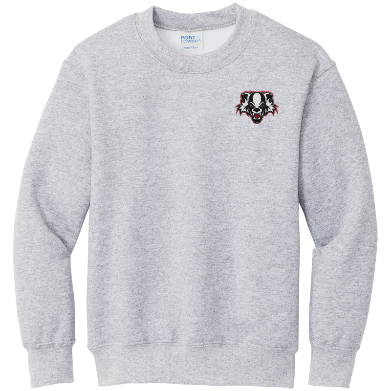 Scary Badgers Youth Core Fleece Crewneck Sweatshirt