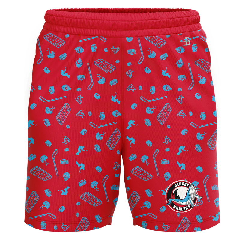 Jersey Shore Whalers Adult Sublimated Pattern Shorts
