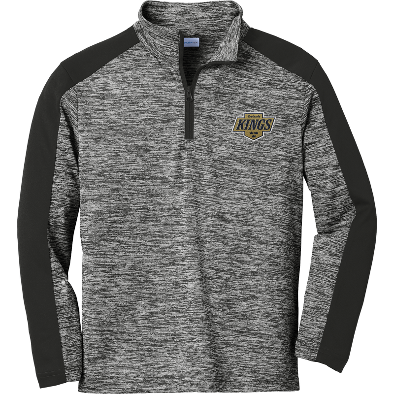 Skylands Kings Youth PosiCharge Electric Heather Colorblock 1/4-Zip Pullover