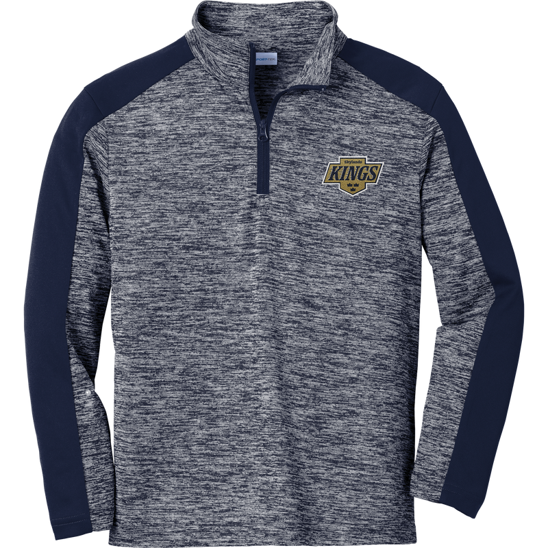 Skylands Kings Youth PosiCharge Electric Heather Colorblock 1/4-Zip Pullover