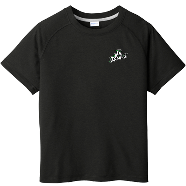 Junior Blades Youth PosiCharge Tri-Blend Wicking Raglan Tee