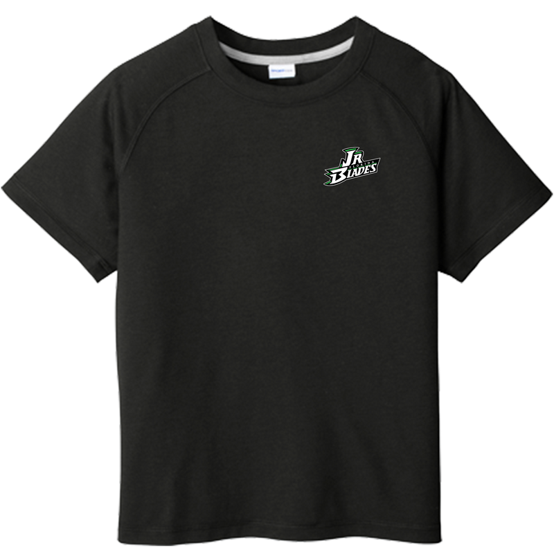 Junior Blades Youth PosiCharge Tri-Blend Wicking Raglan Tee